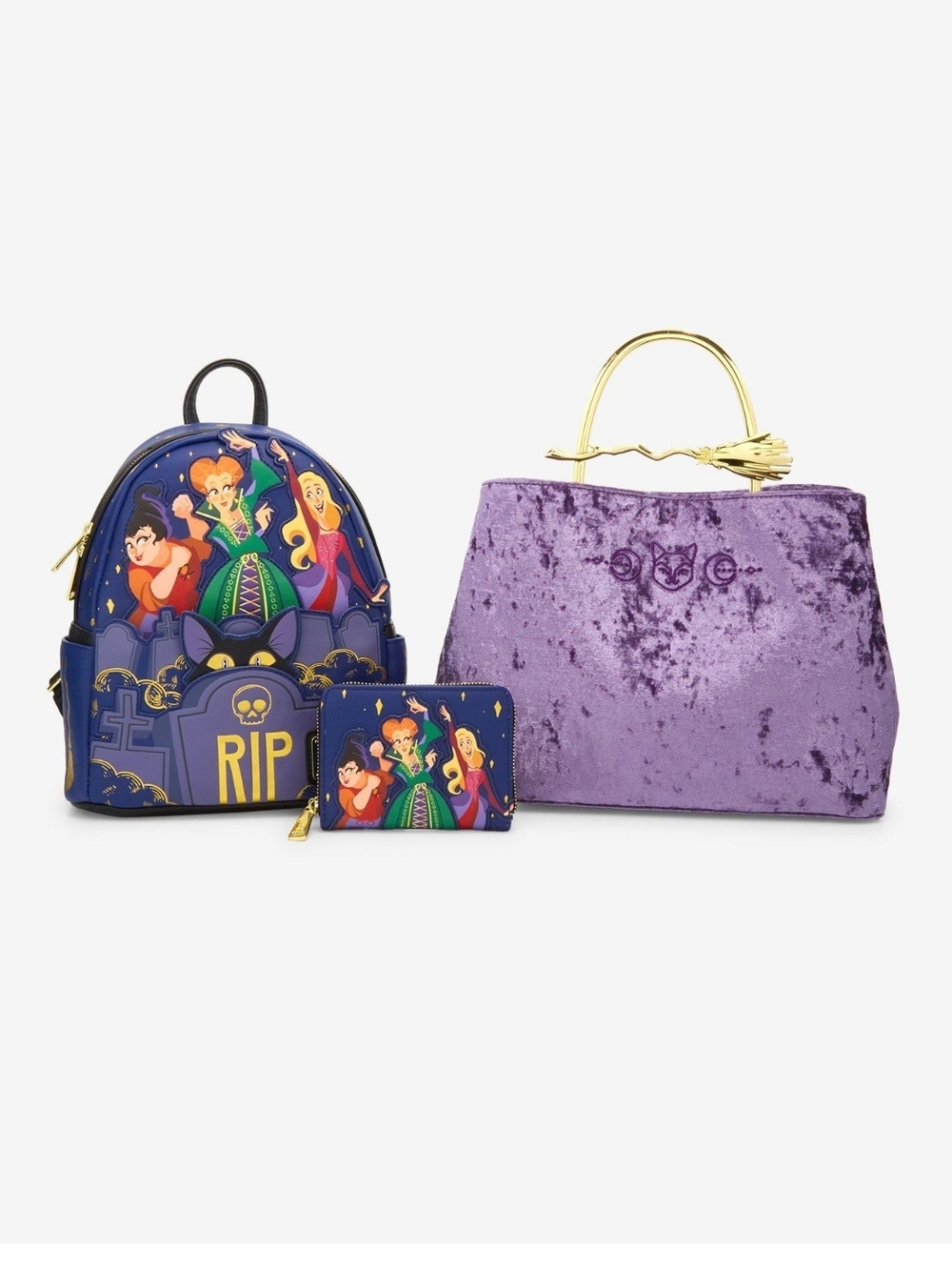 Loungefly Disney Hocus Pocus Navy Backpack & Wallet Set BNWT *NO PURSE*
